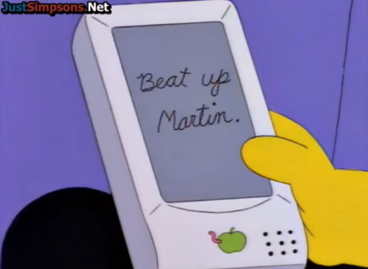 《辛普森一家》中描绘的 Apple Newton